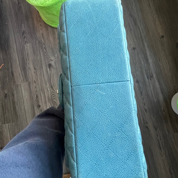 Chanel jumbo flap bag caviar double flap turquoise - Picture 7 of 17